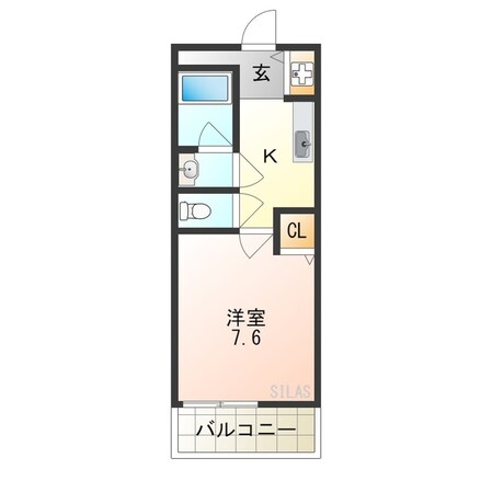 北加賀屋駅 徒歩9分 2階の物件間取画像